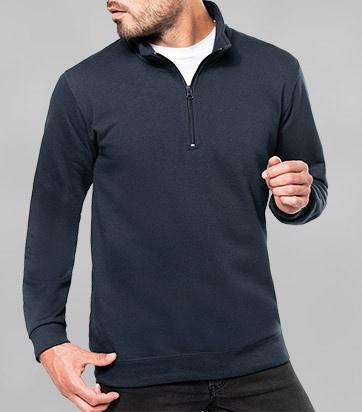 SWEAT COL ZIPPÉ K478 HOMME